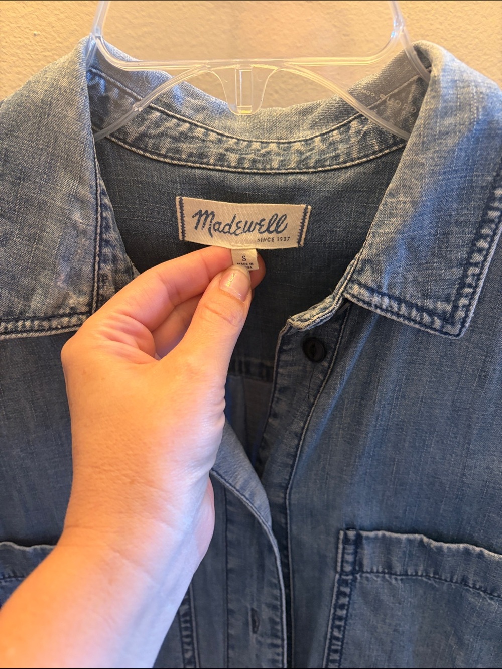 Madewell Medium Blue Denim Shirt Jacket